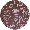 Chocolate Transfer Sheet - White Baby Design